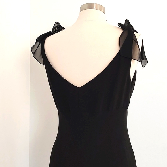 Evan Picone Womens Cocktail V-neck Should Bows Flowing & Lined /Size 12 NWT - Picture 3 of 13